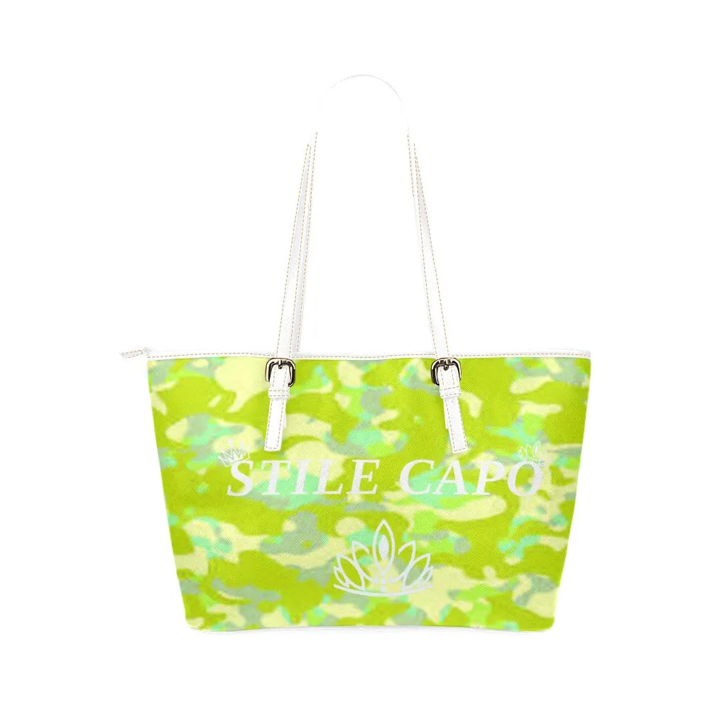 STILE CAPO QUEEN LIME CAME WTS TOTE BAGE.