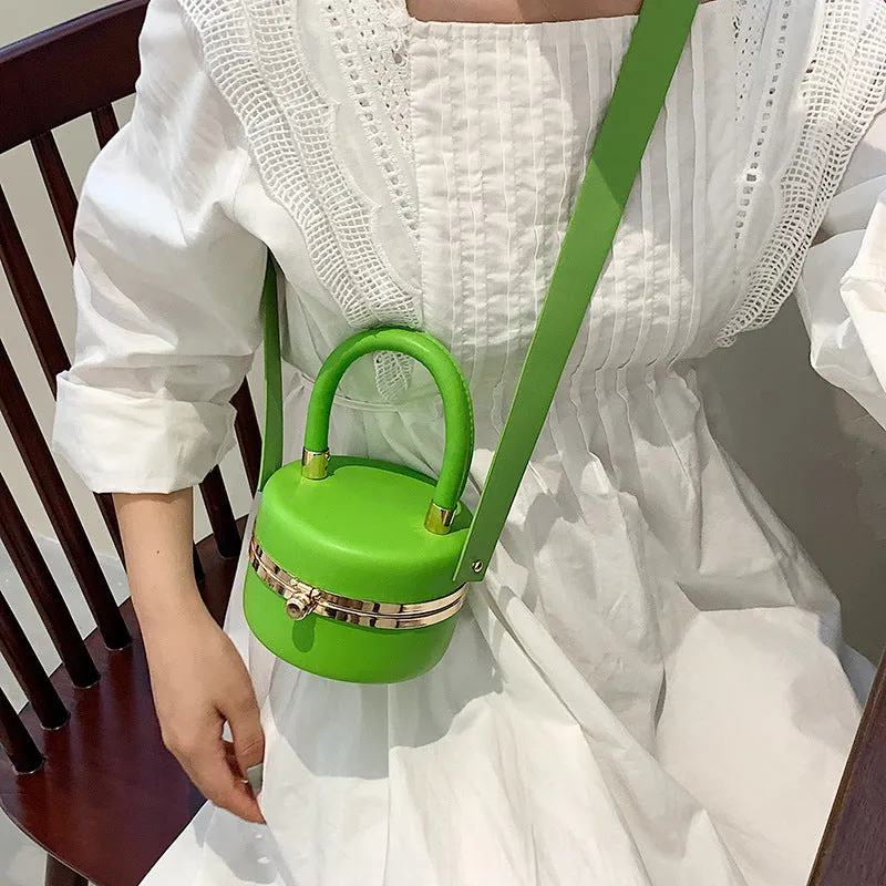 Summer Candy Color Mini Ins Wide Shoulder Strap Crossbody Portable Shoulder Bag