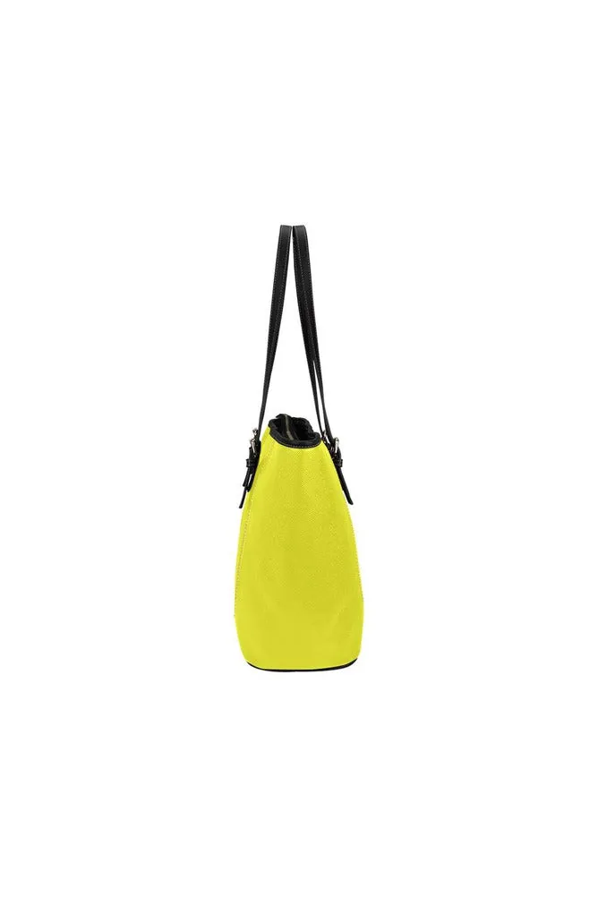 Sunrise Yellow Leather Tote Bag/Small