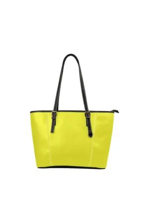 Sunrise Yellow Leather Tote Bag/Small