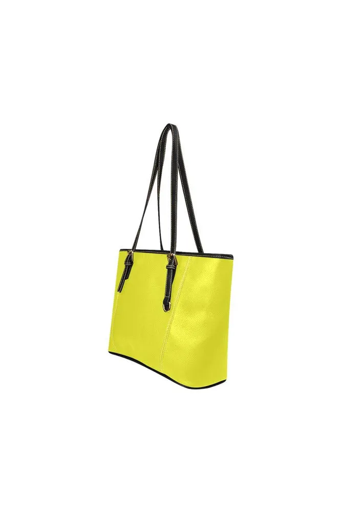 Sunrise Yellow Leather Tote Bag/Small