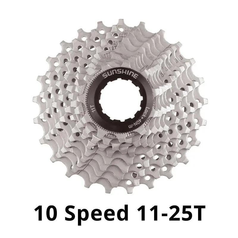 Sunshine 10Speed Freewheel Cassette 11-25T/28T/32T/36T/40T Compatible HG Freehub for MTB Mountain Bicycle 10V M6000 M4100