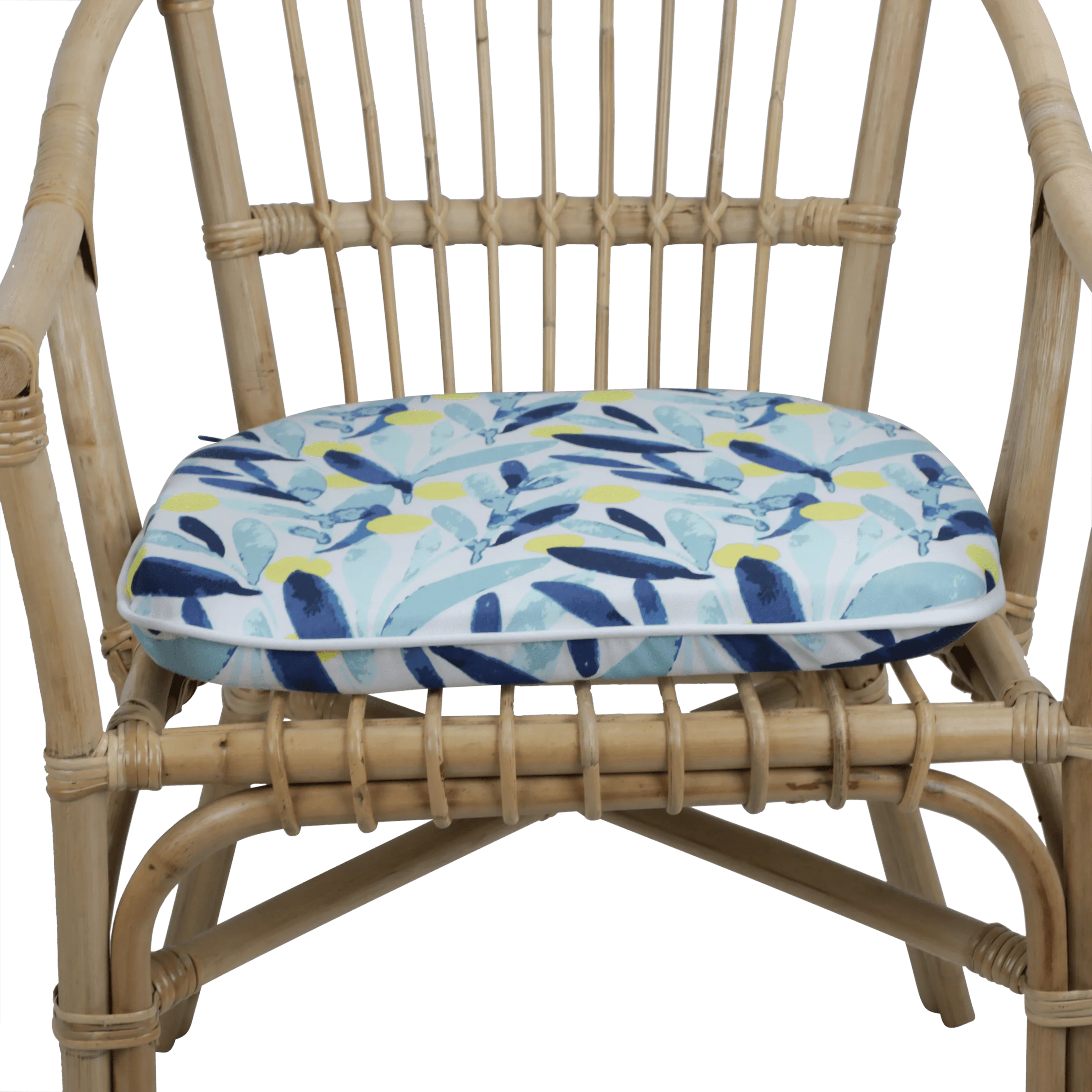 Tahiti Sunrise Rounded Chair Pad - 40x42x5cm