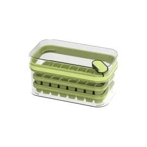 Transparant Plastic Ice Cube Tray Container with Lid and Ice Scope ICT-065