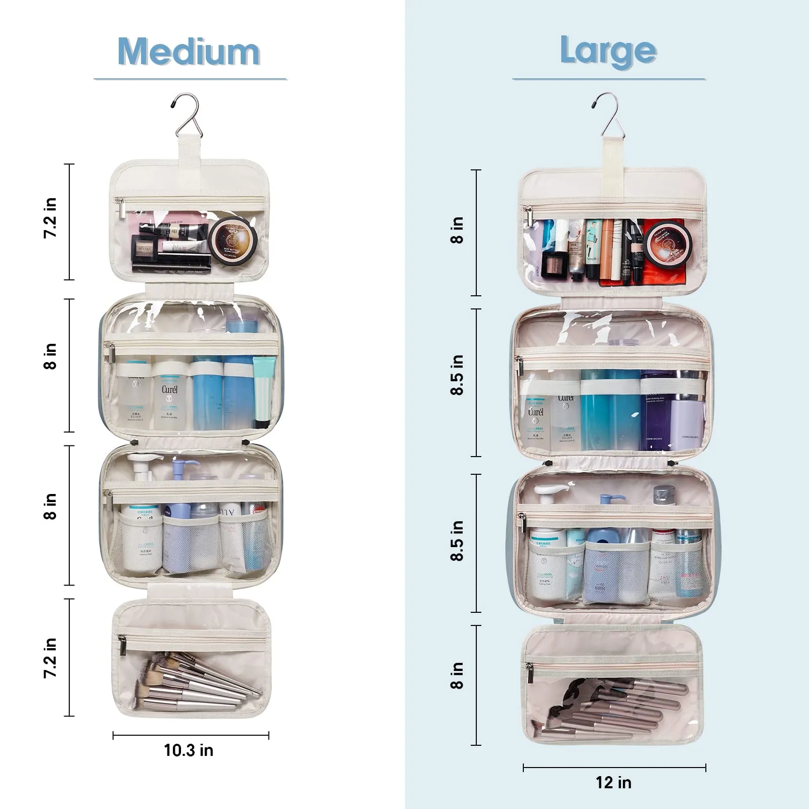 Travel Hanging Toiletry Bag Large/Medium Size