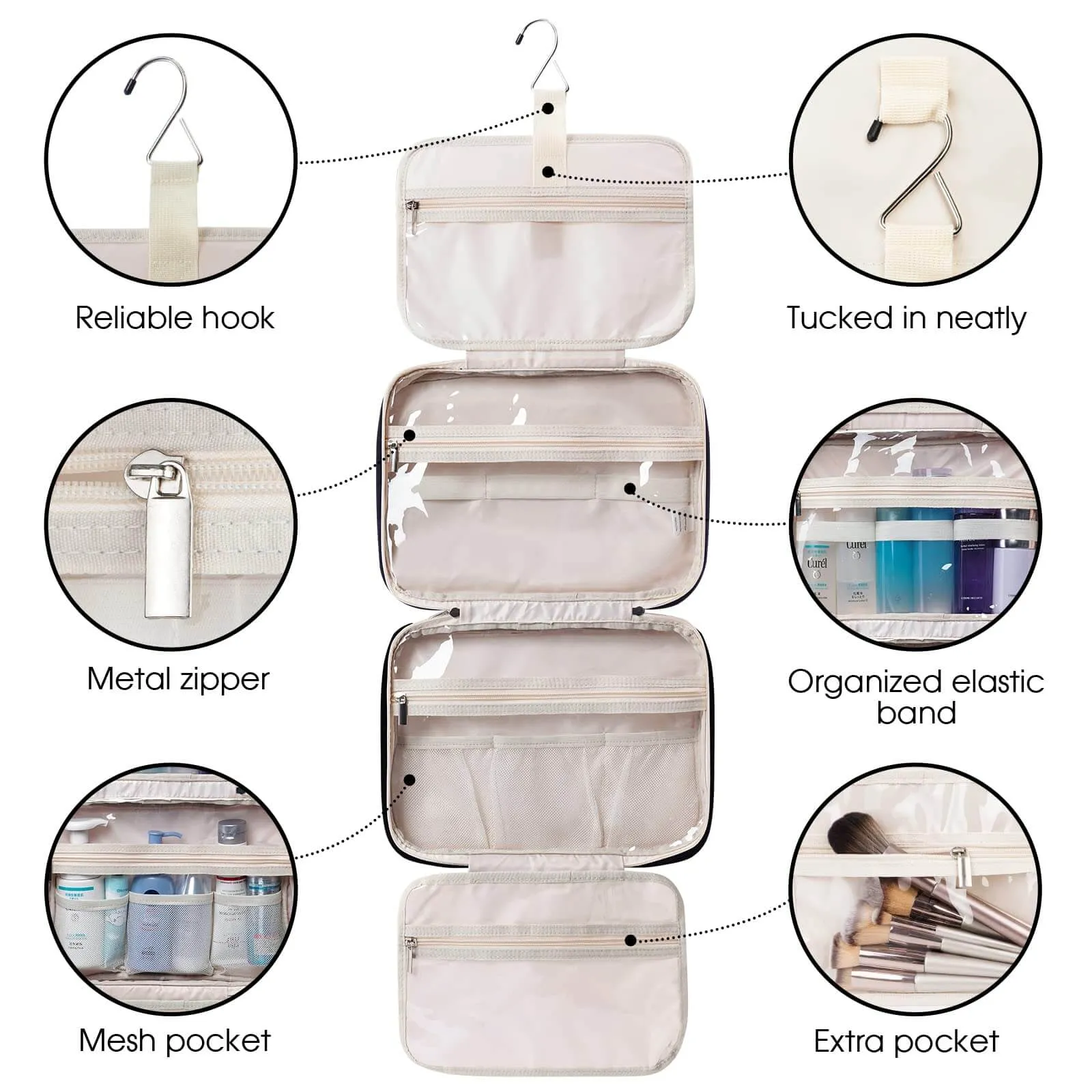 Travel Hanging Toiletry Bag Large/Medium Size