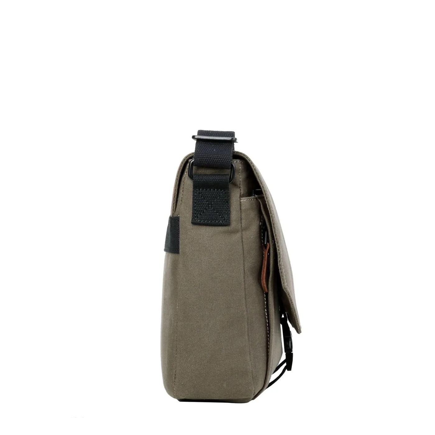 Troop London Canvas Laptop Messenger Bag Olive