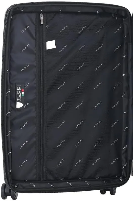 TUCCI Exotic Hamsa 28” Large Hardside Checked Suitcase