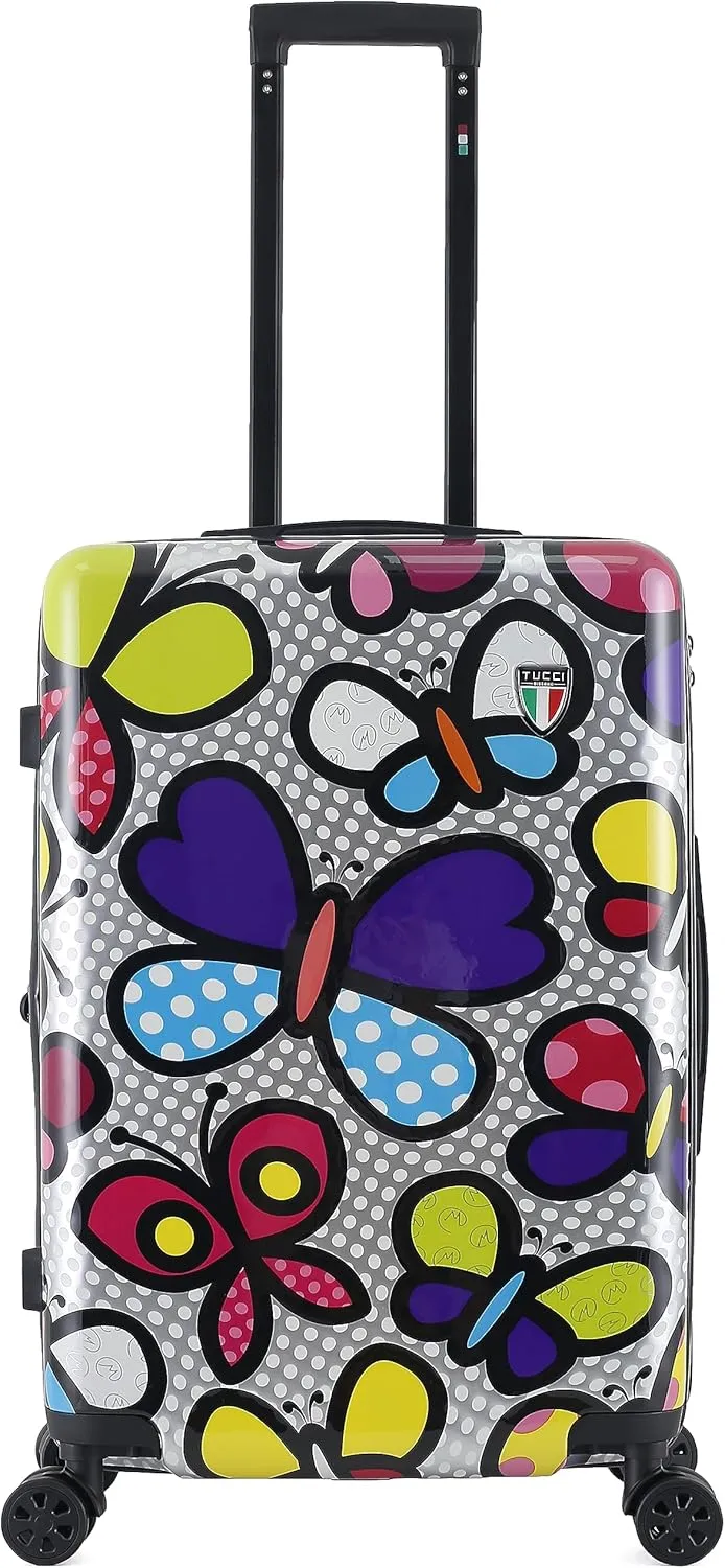 TUCCI Italy Butterfly Pop Carry on Hardside Suitcase