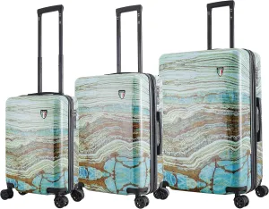 TUCCI Italy Emerald Marble (20”, 24” & 28”) Hardside Suitcase Set