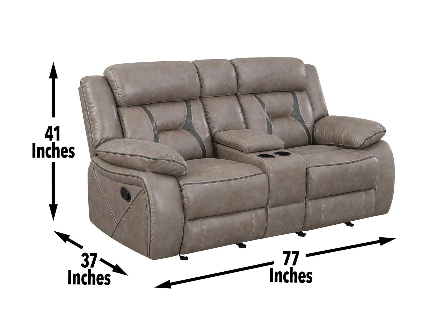 Tyson Reclining Glider Console Loveseat